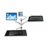 ADBWEKKF OA-13X Multimedia Desktop Dual Arm 10"-25" LCD Monior Stand Mount+ Laptop Holder Stand +10" Tablet Mount+Keyboard Tray Bracket(OA-13X) view 1