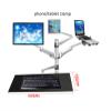 ADBWEKKF OA-13X Multimedia Desktop Dual Arm 10"-25" LCD Monior Stand Mount+ Laptop Holder Stand +10" Tablet Mount+Keyboard Tray Bracket(OA-13X) view 2