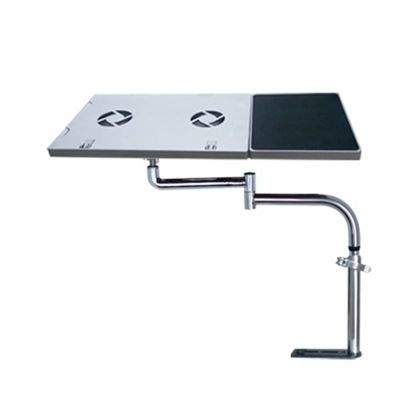 ADBWEKKF Full Motion 360degree Rotation Laptop Car Mount Stand Desk Car Dining Table Writing Board Notebook Tablet PC Holder with USB Fan(BLOK831W)