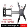 ADBWEKKF TV Wall Mount Swivel Tilt Bracket for 26-50" LED Flat Screen Monitor VESA 400x400 with Full Motion Articulating view 2