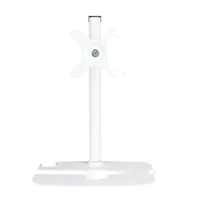 ADBWEKKF White Single Monitor Desktop Stand 13"-32" Screen Holder Arm Computer Table Support with Big Base No Clamp Simple No Arm(LCD-T1000W)