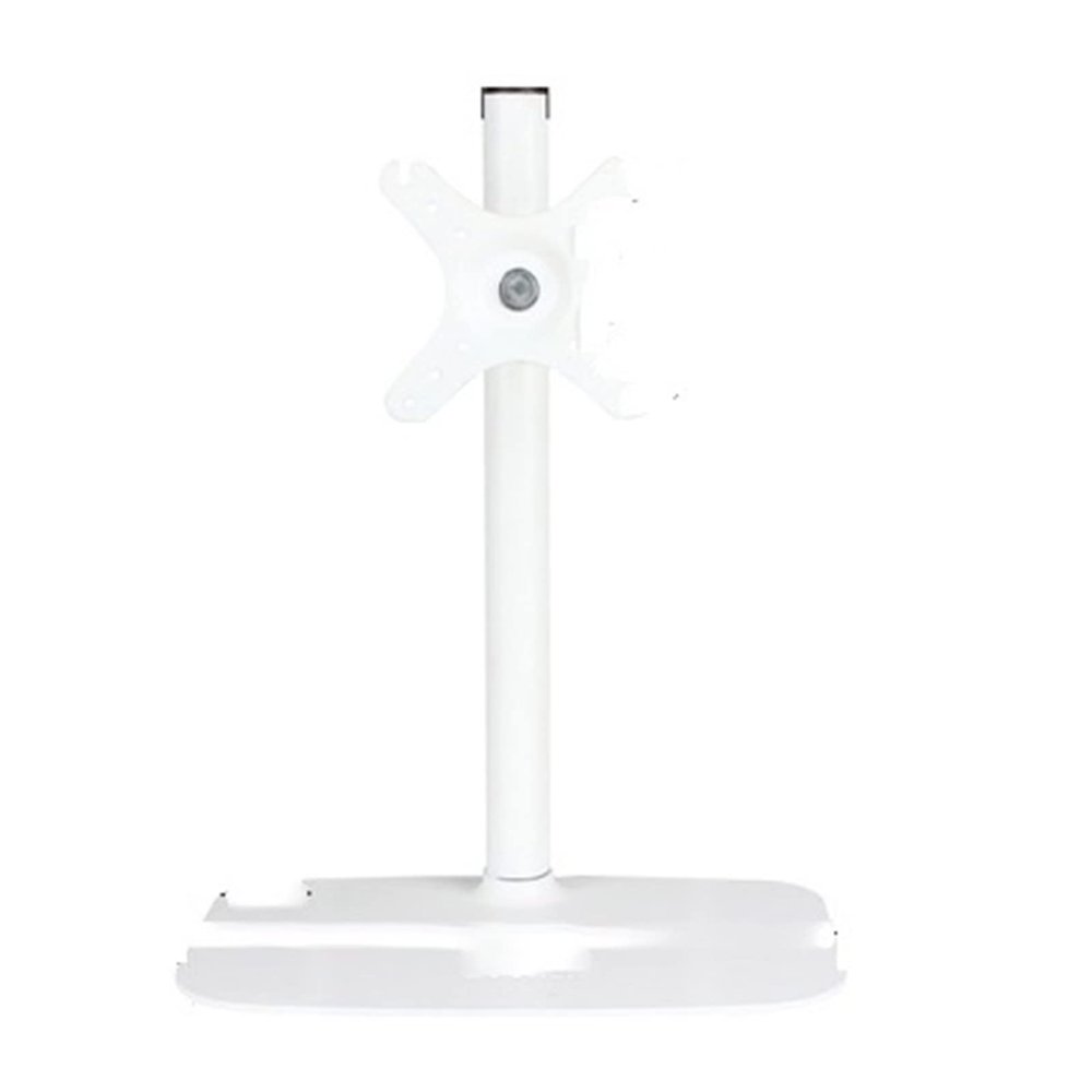 ADBWEKKF White Single Monitor Desktop Stand 13"-32" Screen Holder Arm Computer Table Support with Big Base No Clamp Simple No Arm(LCD-T1000W)