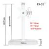 ADBWEKKF White Single Monitor Desktop Stand 13"-32" Screen Holder Arm Computer Table Support with Big Base No Clamp Simple No Arm(LCD-T1000W) view 3