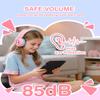 Kids Bluetooth Headphones, Rainbow LED Light, Unicorn Buddy, 85dB Volume Limited, 60 Hours Playtime, Bluetooth 5.3, USB C, Kids Wireless Headphones for iPad/Tablet/Travel/School, Durable view 4