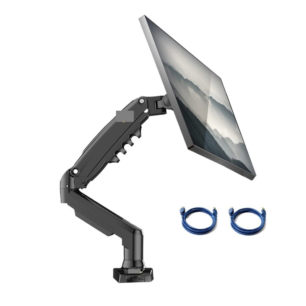 ADBWEKKF F80 Desktop 17"-30" LCD LED Monitor Holder Arm Gas Spring Full Motion Gas Strut Flexi TV Mount Loading 2-9kgs(with 2pc usb3.0)