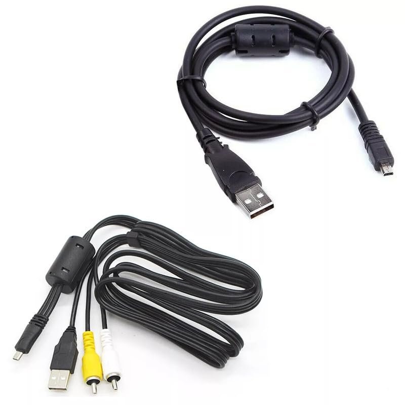 Marg USB Data SYNC +A/V TV Cable Cord for Panasonic Camera Lumix DMC-FP7/D DMC-ZS20/k
