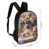 Blue Bouquet Porcelain 17 Inch Laptop Backpack Adjustable Strap Shoulder Bag Daypack for Travel School view 2