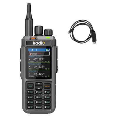 Iradio UV-98PLUS 6 Bands Walkie Talkie 10W High Power Cross Band Repeater Radio with Programming Cable for Emergency, Outdoor, Security