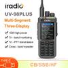Iradio UV-98PLUS 6 Bands Walkie Talkie 10W High Power Cross Band Repeater Radio with Programming Cable for Emergency, Outdoor, Security view 2