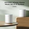 Cudy Dual Band AX1500 WiFi 6 Mesh Wi-Fi System, Replaces Routers and Extenders, Covers up to 1000 sq.ft., 3 Gigabit Ports per Unit, Supports Ethernet Backhaul, M1500 1-Pack view 2