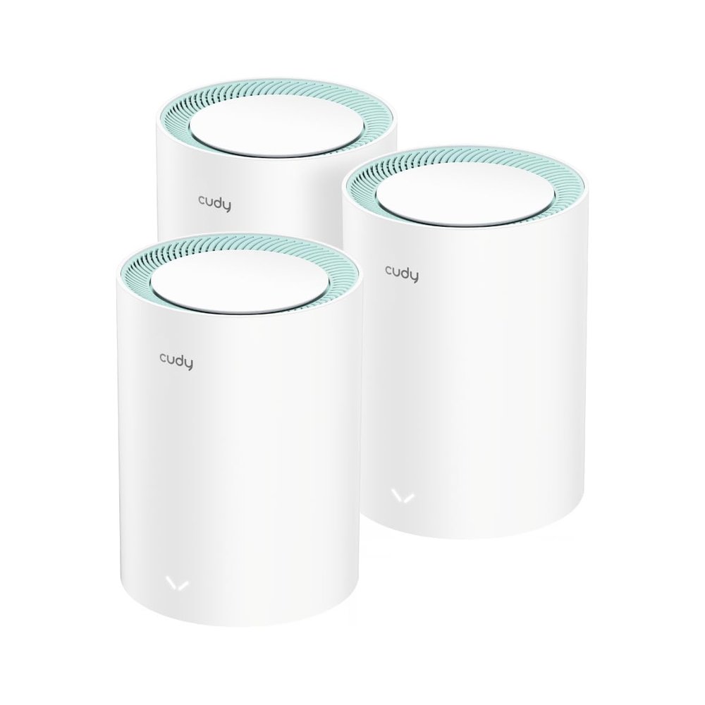 Cudy Dual Band AX1500 WiFi 6 Mesh Wi-Fi System, Replaces Routers and Extenders, Covers up to 2500 sq.ft., 3 Gigabit Ports per Unit, Supports Ethernet Backhaul, M1500 3-Pack