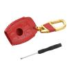 Red 3 Buttons Car Remote Key Fob Case Holder Cover Chain for Benz E view 1