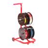 ZFUCMAYL Wire Spool Rack,4/6/8 Axle Cable Caddy,Transportable Wire Spool Rack Dispenser,Work Independently for Winders Ropes Cord Reels Paracord(4 Reel) view 1