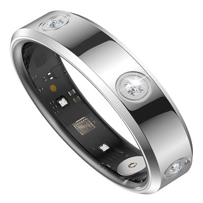 Smart Ring for Women Men Diamond Fitness Tracker Sleep Heart Rate Monitor Smart Rings for Android iOS Phone Pedometer Calorie Step Counter Stylish Ladies Rings for Women Elegant Activity Tracker