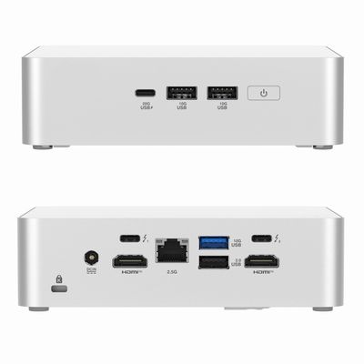 NUC 15 Pro+ NUC15CRSU5 Elegant Mini PC with Intel Core Ultra 5 225H Processor, Arc Graphics, Dual HDMI, Thunderbolt 4 | Ideal for Work, Gaming & Creativity (32GB RAM+512GB SSD)