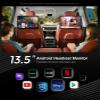 13.5inch Headrest Monitor for Car Supports Android Touchscreen HDMI Phone Mirroring WiFi SD Card Bluetooth Cars Entertaiment Video Player (13.5 2G+32G (1PC)) view 3