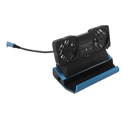 10-in-1 USB C Docking Station for Steam Deck OLED & ROG Ally X - Gigabit Ethernet, Dual Cooling Fans, 4K HDMI 2.0, M.2 NVMe Slot, 100W PD Charging