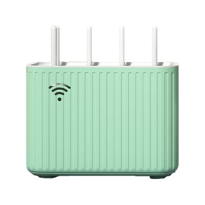 Desk Cable Management Box for WiFi Router, Modem, TV Box & Power Strip - Decorative Storage Organizer with Cord Hider, Cover Box for Electronics (Green)