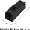 1/5/10/20/50Sets 2 Pin 174057-2/174056-2 Auto Speaker Tweeter Plugs Electric Harness Male Female Connector Fit for Suzuki Mazda (Color : 2p fmale, Package : 10 Sets) view 3