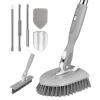 SetSail 4-in-1 Tile Tub Floor Scrubber with V-Shaped Grout Brush, Gray view 1