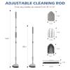 SetSail 4-in-1 Tile Tub Floor Scrubber with V-Shaped Grout Brush, Gray view 2