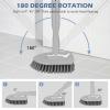 SetSail 4-in-1 Tile Tub Floor Scrubber with V-Shaped Grout Brush, Gray view 3