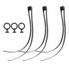 3Pcs Nylon Cable Ties with Pull, Self Locking for Outdoor Sports and CS Equipment Restraint, Strong and (Black) view 1