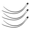 3Pcs Nylon Cable Ties with Pull, Self Locking for Outdoor Sports and CS Equipment Restraint, Strong and (Black) view 2