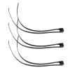 3Pcs Nylon Cable Ties with Pull, Self Locking for Outdoor Sports and CS Equipment Restraint, Strong and (Black) view 3