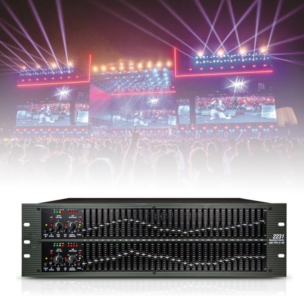 31-Band Graphic Equalizer, Audio Digital EQ Equalizer, with Low/mid/treble Independent Adjustment, for Home/Performance/Club/Studio