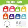 16 PCS Key Covers Caps Key Identifiers Covers, Suitable for Most Keys with Blank and Printed Labels, for Classification and Organization, Comes with 16 Keys Ring and 16 Stickers (8 Colors) view 2