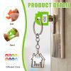 16 PCS Key Covers Caps Key Identifiers Covers, Suitable for Most Keys with Blank and Printed Labels, for Classification and Organization, Comes with 16 Keys Ring and 16 Stickers (8 Colors) view 3