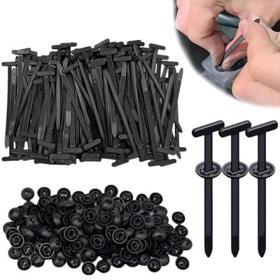 Nylon Universal Cable Tie Buckle,Heavy Duty Self-Locking Nylon Zip Ties Holder,Upgrade Multipurpose Plastic Cable Ties Tool,for Car Daily Auto Fixing (50pcs)