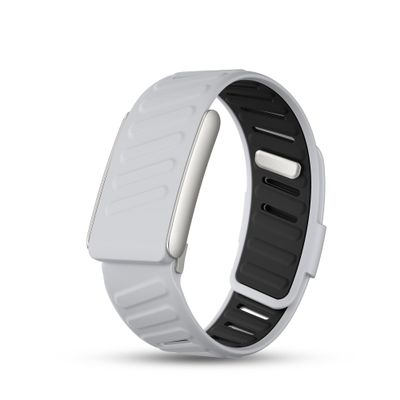 DADO Silicone Sport Replacement Band Compatible WHOOP 5.0, One, Peak, and Life Fitness Tracker  Breathable, Durable & Comfortable | Not for Whoop Gen 4 (Light Grey Black, One/Peak)