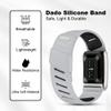 DADO Silicone Sport Replacement Band Compatible WHOOP 5.0, One, Peak, and Life Fitness Tracker  Breathable, Durable & Comfortable | Not for Whoop Gen 4 (Light Grey Black, One/Peak) view 2