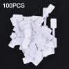 100pcs White Price Label Tags with Hanging String Jewelry Stationery view 2