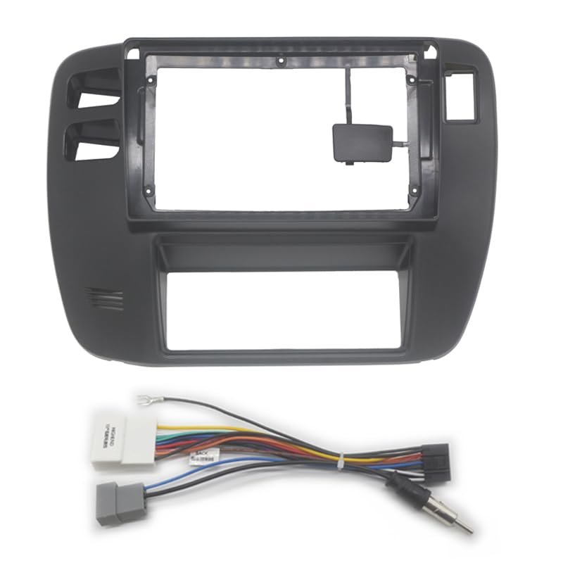 YSMDCYYSM 9 Inch Car Radio Fascia Compatible with Patrol 1997-2005 Video Panel Player Audio Dash 2 Din Frame Dashboard Mount Kit Frame Panel(Fascia and Cable)