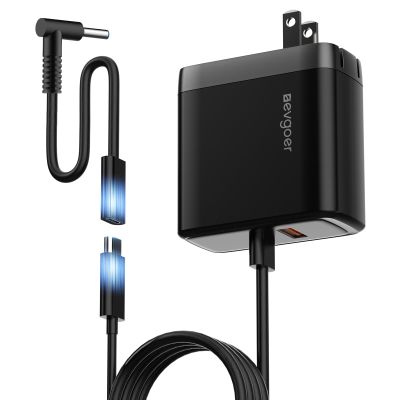 65W HP Laptop Charger, Computer Charger for HP Pavilion/Envy/ProBook/EliteBook/Chrombook, Compatible with HP USB-C 44W Smart Blue Tip Power Adapter (4.5mm)