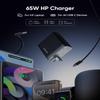 65W HP Laptop Charger, Computer Charger for HP Pavilion/Envy/ProBook/EliteBook/Chrombook, Compatible with HP USB-C 44W Smart Blue Tip Power Adapter (4.5mm) view 2