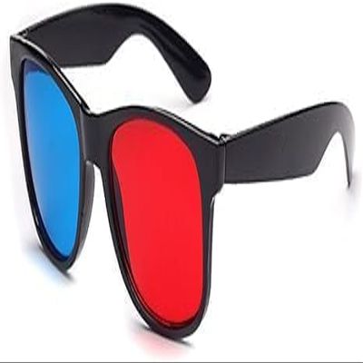 Zhuluck Red and Blue 3D Glasses,3D Viewing Glasses,Universal TV Movie Dimensional Video Frame 3D Glasses,DVD Game Glass 3D Style Glasses,Weightlight Simple Design,3d Movie Game-extra Upgrade Style