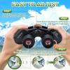 Adults Binoculars for Hunting Waterproof HD Binocular Professional with Low Light Night Vision High Powered Mini Binoculares for Bird Watching Hunting Concert Theater Camping (90 * 90) view 4