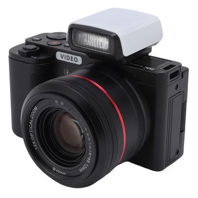 5K WiFi Digital Camera, F:5.76mm-69.12mm F.No1.8-2.6, 12x Optical Zoom, 64MP CMOS 5K 30fps Camera Mirrorless with 3.2 Inch Flip & Flash, for Teens Adult Beginner (Black)