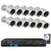 PANOOB 16 Channel Security Camera System PoE, 4K 16CH NVR 4TB HDD, 12X 5MP Wired Surveillance IP PoE Cameras Outdoor, AI Human Vehicle Detection, Built-in Microphone, Color Night Vision, PB38F1216-5M view 1