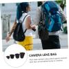 HOMSFOU Portable Waterproof Camera Lens Pouch for DSLR Elastic Lens Storage Bag Protective Cover for Photographers and Travel Black view 4