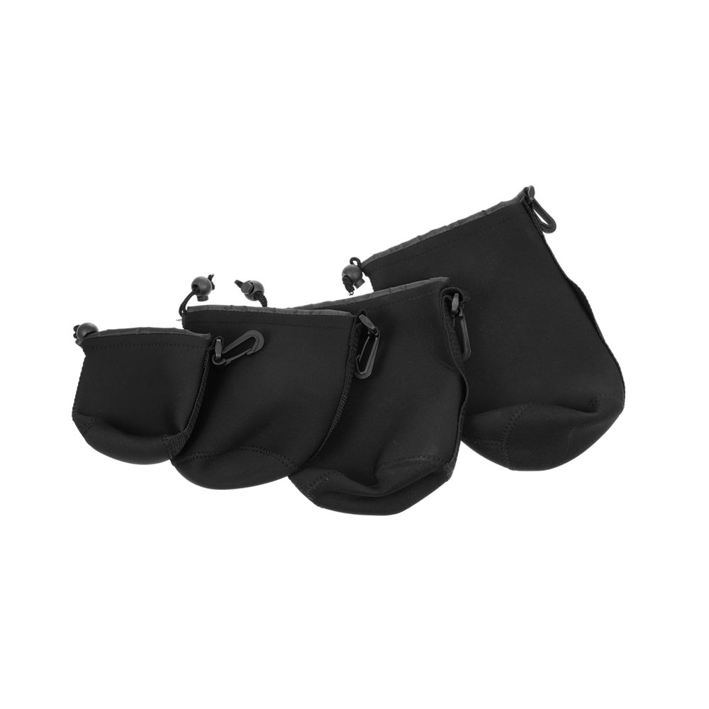 Angoily 4Pcs Camera Lens Pouch Protective Case for Camera Lenses Durable Photography Accessories with Drawstring Design Versatile Lens Cover Bag for Professionals