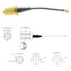 FTOMIKA Connector RF1.13 Coaxial Cable Female Pigtail 1.13mm for W/i/Fi an/te/na 5cm 10cm 15cm 30cm(SMAK-IPX1,Length-20cm) view 3
