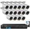 PANOOB 16 Channel Security Camera System 4K for Commercial,4K 16CH PoE NVR 4TB HDD,16x 8MP Wired Outdoor IP Cameras,Smart Color Night Vision,AI Human Vehicle Detection,Built-in microphone,PB38F1616-8M view 1