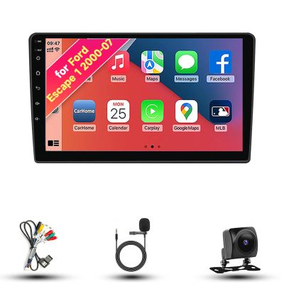 Radio for Ford Escape 1 2000-2007 Android 13 9" IPS Touch Screen, Car Stereo with CarPlay & Android Auto, GPS Navigation DSP SWC 5G WiFi Camera 8CORE 6+128GB