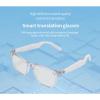 Zunate AI Translator Smart Glasses with Real Time 100 Language Translation, Video Interpretation Anti Blue Light, Bluetooth Glasses for Travel Business Meetings (White) view 2
