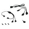 VCALDGFZ ARGB 5V 3Pin Extension Cable Adapter 30cm 1 to 1 2 3 4 5 12v 4pin Motherboard RGB SYNC Splitter(1-3(3Pin 5V) Black) view 1